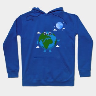 Earth And Moon Hoodie